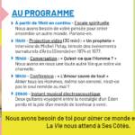 Programme du cinquantenaire de La Révélation d'Arès à Bordeaux